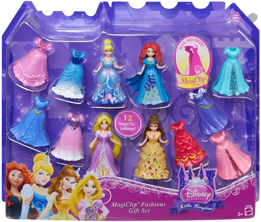 Disney Princess MAGICLIP FASHION Giftset 4 dolls 12